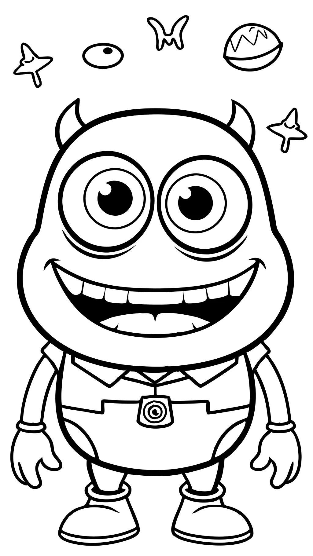 monsters inc mike coloring pages